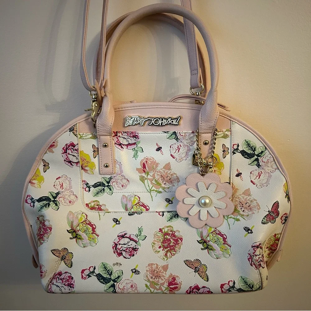 Betsey Johnson Floral Butterfly Handbag - Picture 6 of 7